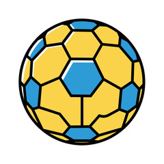 Fototapeta premium a yellow and blue soccer ball