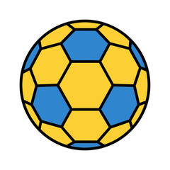 Fototapeta premium a yellow and blue soccer ball