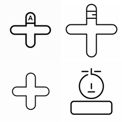 Obraz premium Creative plus signs representing options and choices