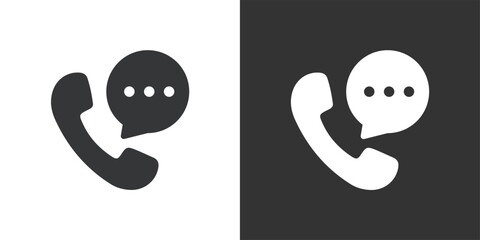 Obraz premium Phone Chat icon. Solid glyph series icon