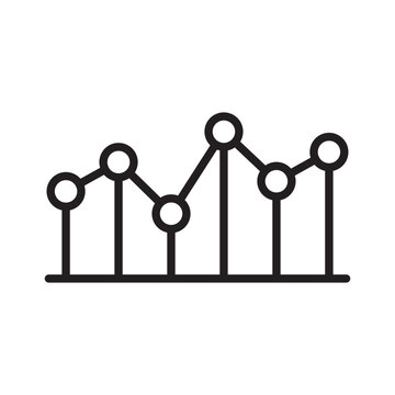 Scatter plot icon vector design illustration in trendy style
