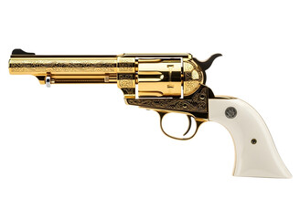 Gold plated revolver