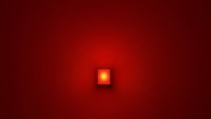 A glowing red square light in the center of a dark red background