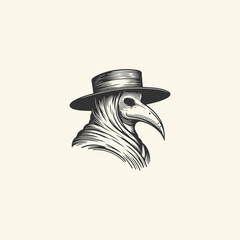 The dark and mysterious Plague Doctor logo features a hooded figure with the iconic beaked mask