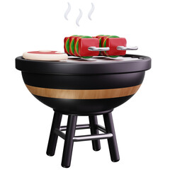 Outdoor Barbecue Grill Cooking