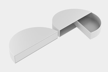 Recyclable Irregular Shaped of Luxury Handmade Box For Food, Chocolate, candy Etc. 3d illustration