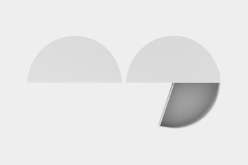 Recyclable Irregular Shaped of Luxury Handmade Box For Food, Chocolate, candy Etc. 3d illustration