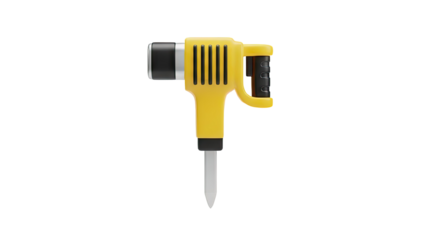 Yellow Jackhammer Construction Tool 3D Render
