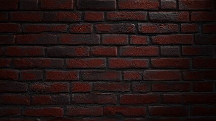 Fototapeta premium Red brick wall pattern with shadowed contrast. AI image
