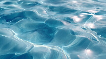Sunlit water ripple patterns captured from above. AI image