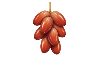 Bunch of red grapes isolated on transparent background