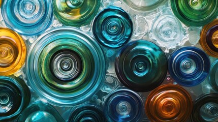 Close up on the threads of a recycled plastic bottle, spiral detail, engineering precision