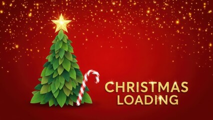 Christmas tree with candy cane