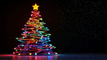 Ample copy space is available to accompany your holiday messages beside the tree.