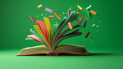 Inviting open books framed by a bright pink background with ample copy space.