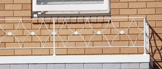 Vintage mid century modern balustrade iron work
