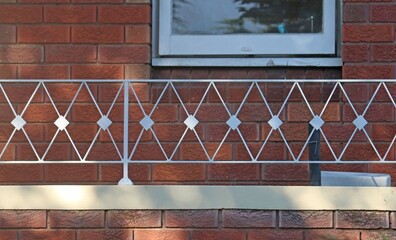 Vintage mid century modern balustrade iron work
