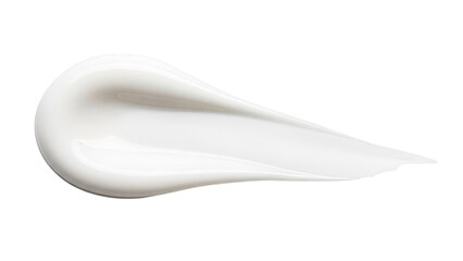 Elegant White Cosmetic Cream Swirl Isolated On Black Background