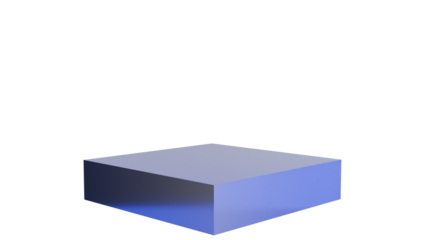 Floating Blue Platform with Transparent Background