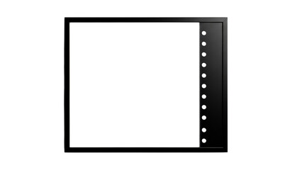 Black Vanity Mirror Frame With Empty Light Sockets