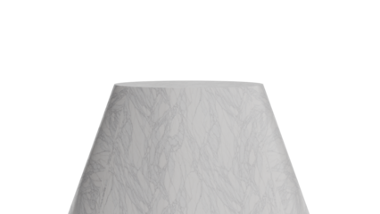 Minimalist White Lampshade on Transparent Background