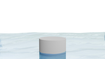 Minimalist Bluetooth Speaker on Reflective Surface