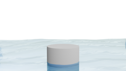 Minimalist Bluetooth Speaker on Reflective Surface