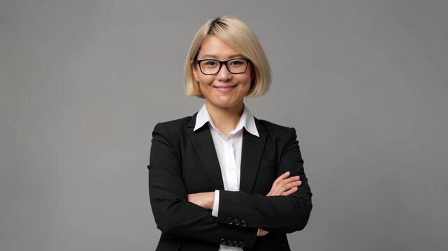 Professional women smiling with their arms crossed