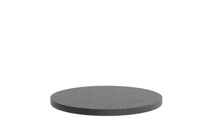 Empty Gray Pedestal on Transparent Background