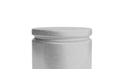 Blank White Jar with Lid on Transparent Background