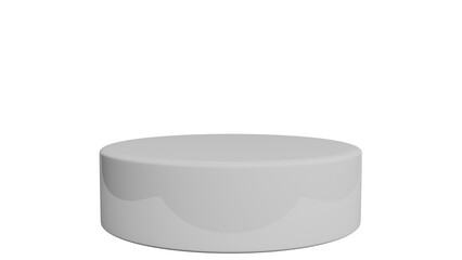 Empty White Podium on Transparent Background