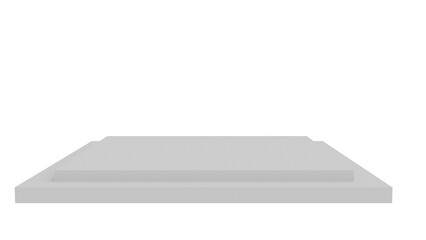 Empty Display Shelf on Transparent Background