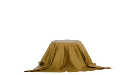 Draped Fabric Over Circular Object with Transparent Background