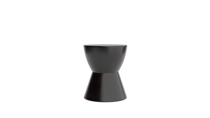 Black Modern Stool on Transparent Background