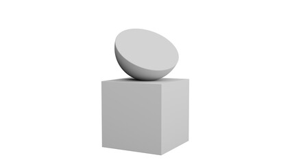 Abstract Geometric Shapes Against Transparent Background