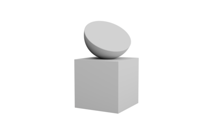 Abstract Geometric Shapes Against Transparent Background