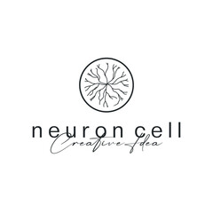 Elegant neuron logo reflecting intelligence, focus, and creativity