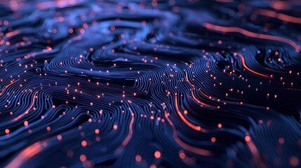 A close-up of an AI algorithm's code running in real-time, generating predictions or analyzing data