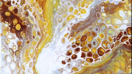 Abstract fluid art in earthy tones. AI image