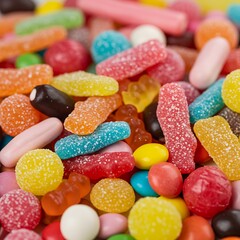 宝石のようなキャンディの山