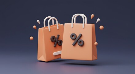 躍動感あふれる３Dショッピングバッグ