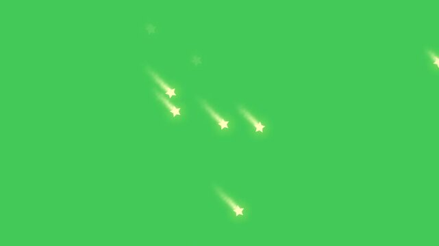 Falling Golden Shooting Stars or Magical Meteor Shower