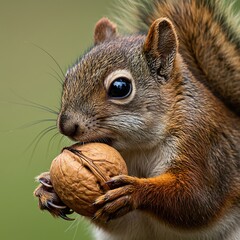 木の実とリスの静謐な時間