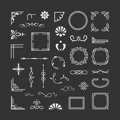 Ornaments Elements Icon New Design Black And White