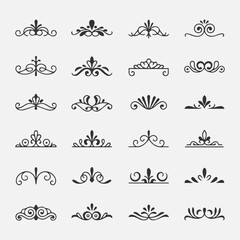 Ornaments Elements Icon New Design Black And White