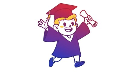 未来への一歩：グラデーションの卒業生