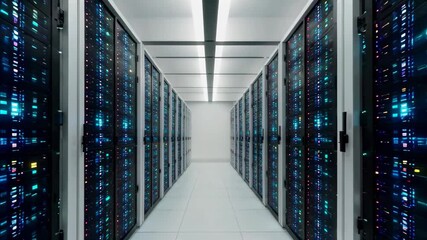 Inside the data center server room - Powered by Adobe