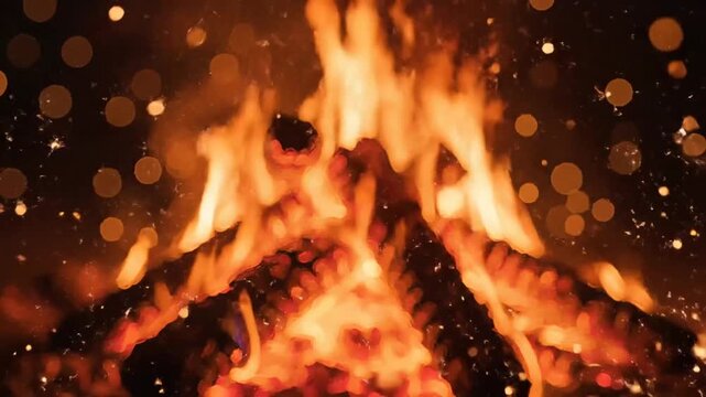 Infernos fiery embrace embers dancing wildly