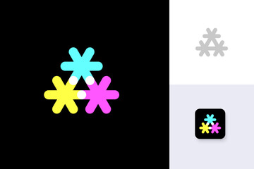 abstract technology icon logo design inspiration vector template