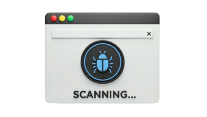 Computer Virus Scan in Progress - Digital Security Concept